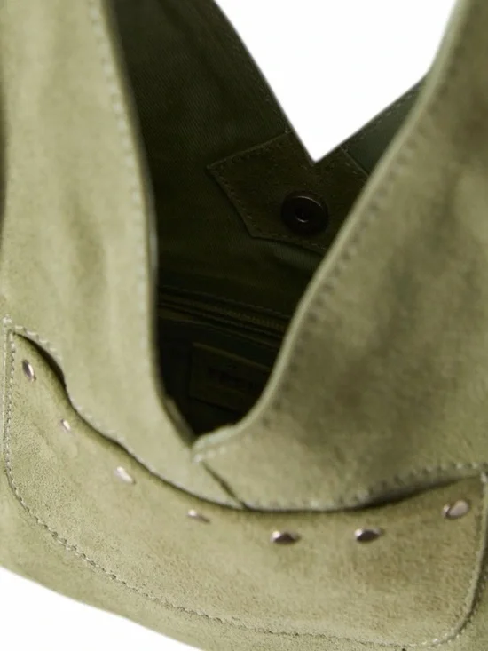 Free People Knox Studded Suede Shoulder Bag In Sage NWT - Picture 5 of 6